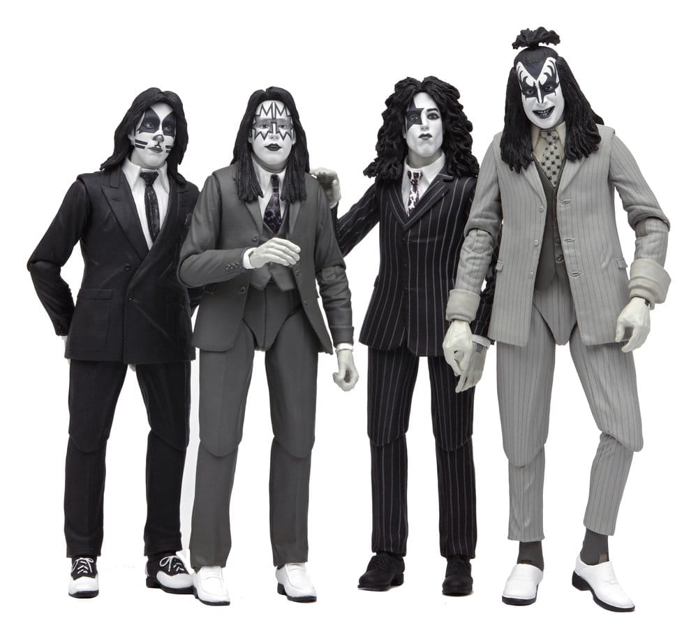 KISS - Dressed to Kill Album Cover 4er-Pack Actionfiguren 18cm NECA 2026
