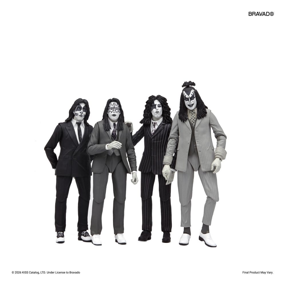 KISS - Dressed to Kill Album Cover 4er-Pack Actionfiguren 18cm NECA 2026
