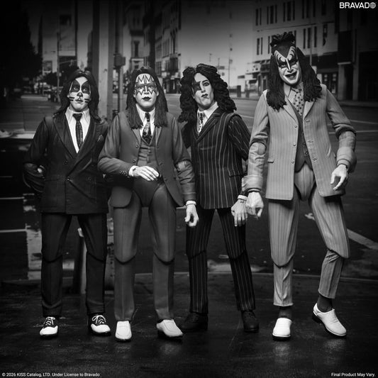 KISS - Dressed to Kill Album Cover 4er-Pack Actionfiguren 18cm NECA 2026