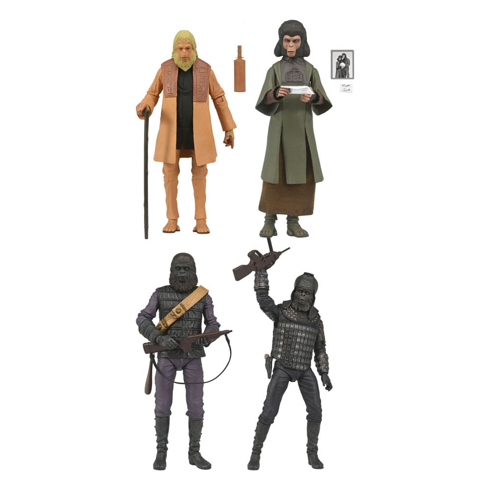 Pre-Order: Planet of the Apes (1968 Movie) Legacy Series Sortiment 4 Actionfiguren 18cm NECA 2024