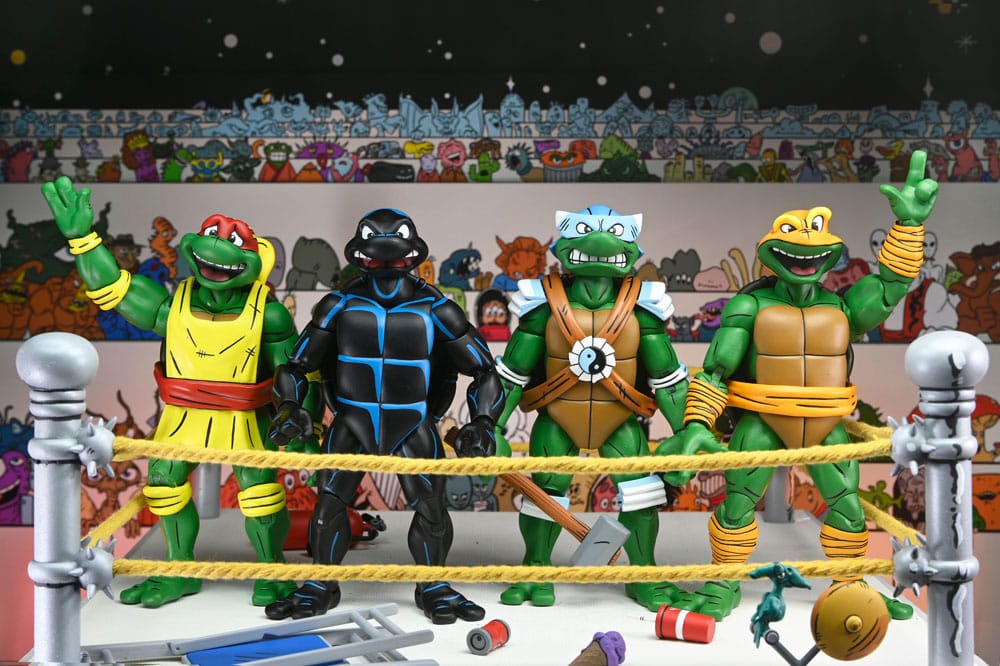 Teenage Mutant Ninja Turtles - Stump Wrestling Turtles 4er-Pack (Archie Comics) Actionfiguren 18cm NECA 2026