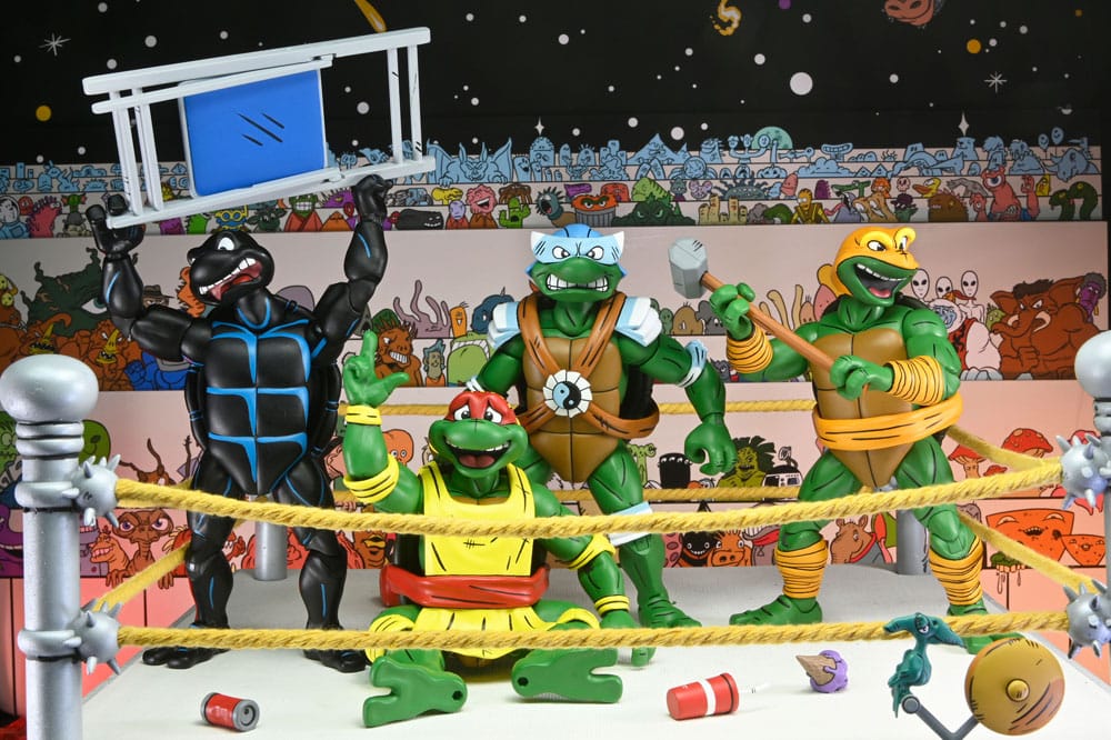 Teenage Mutant Ninja Turtles - Stump Wrestling Turtles 4er-Pack (Archie Comics) Actionfiguren 18cm NECA 2026