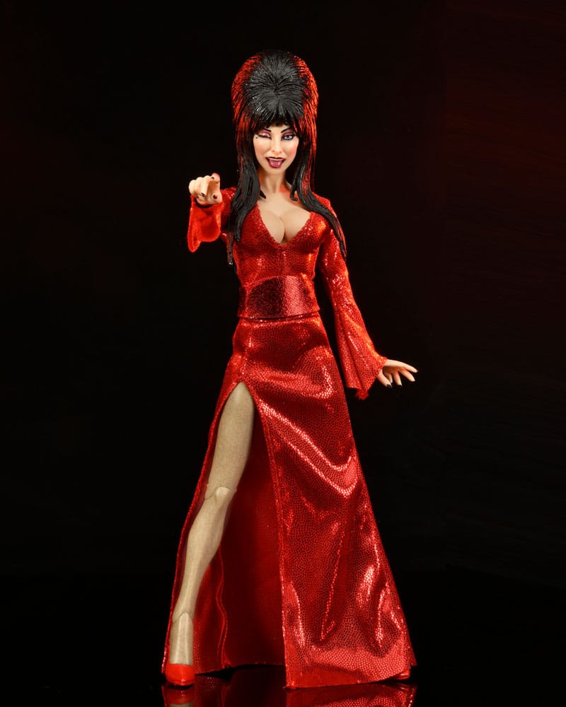 Elvira - Mistress of the Dark (Red, Fright and Boo) Clothed Actionfigur 20cm NECA 2023