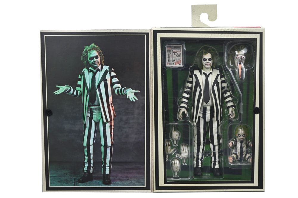 Pre-Order: Beetlejuice Beetlejuice - Ultimate Beetlejuice (Striped Suit) Actionfigur 18cm NECA 2025