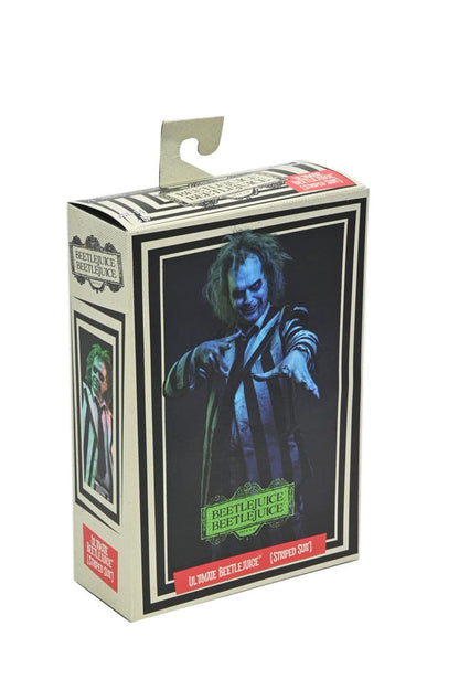 Pre-Order: Beetlejuice Beetlejuice - Ultimate Beetlejuice (Striped Suit) Actionfigur 18cm NECA 2025