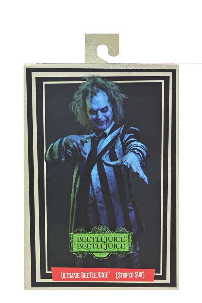 Pre-Order: Beetlejuice Beetlejuice - Ultimate Beetlejuice (Striped Suit) Actionfigur 18cm NECA 2025