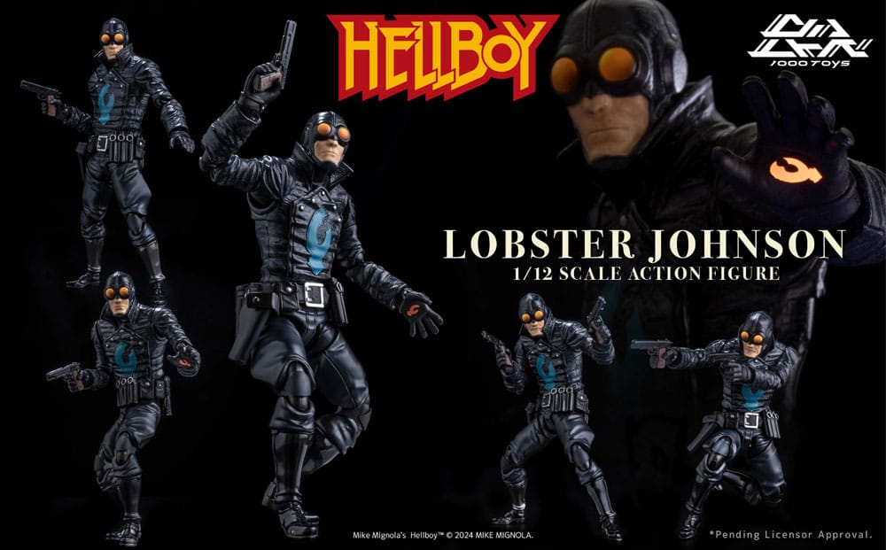 Pre-Order: Hellboy - Lobster Johnson 17cm Actionfigur 1/12 Scale (30th Anniversary Edition) 1000TOYS