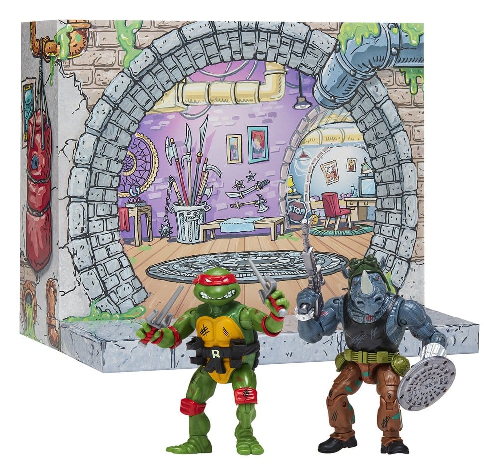 Teenage Mutant Ninja Turtles - Raphael vs. Rocksteady (1988 Remastered) Actionfiguren Playmates Toys 2026