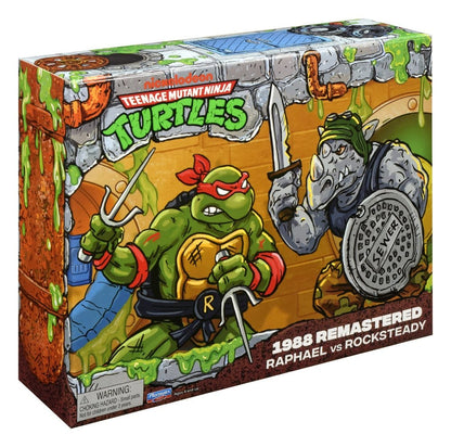 Teenage Mutant Ninja Turtles - Raphael vs. Rocksteady (1988 Remastered) Actionfiguren Playmates Toys 2026