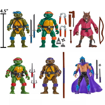 Pre-Order: Teenage Mutant Ninja Turtles 6er-Pack Classic Actionfiguren (1988 Remastered) Target Exclusive 2025