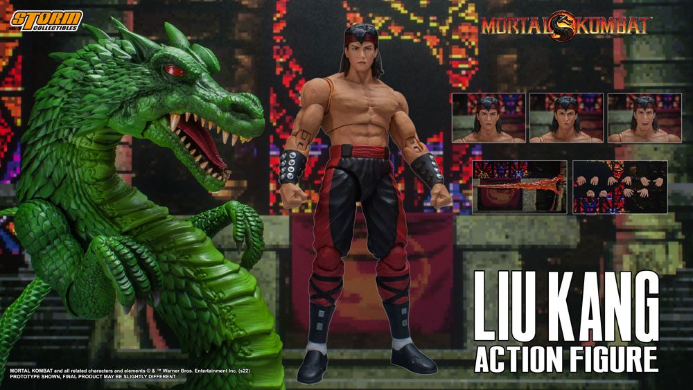 Mortal Kombat II - Liu Kang & Kombat Dragon Actionfigur ca. 18cm 1/12 Scale Storm Collectibles 2023