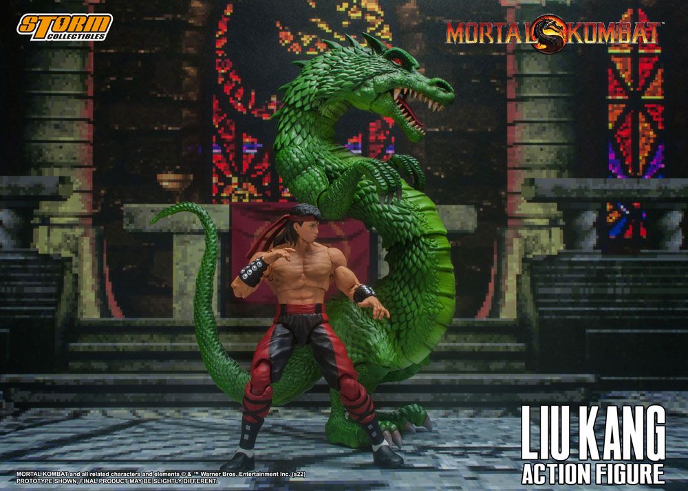 Mortal Kombat II - Liu Kang & Kombat Dragon Actionfigur ca. 18cm 1/12 Scale Storm Collectibles 2023