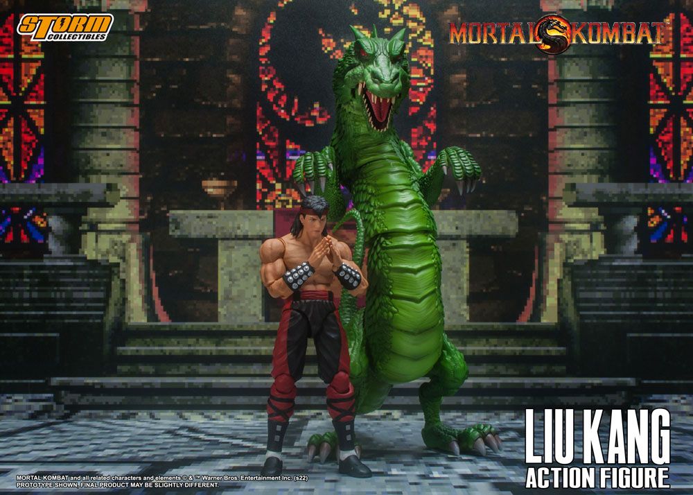 Mortal Kombat II - Liu Kang & Kombat Dragon Actionfigur ca. 18cm 1/12 Scale Storm Collectibles 2023